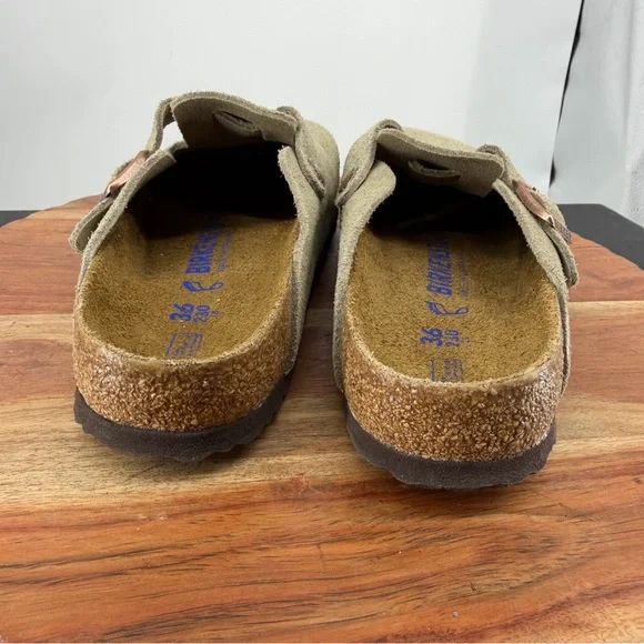 Birkenstock Boston clogs in taupe suede sz 36 US 5 regular width - Picture 4 of 6